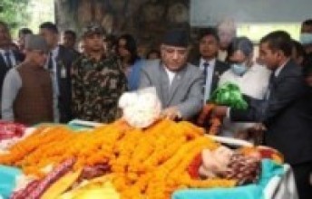 प्रधानमन्त्रीद्वारा मन्त्री किरातीको पिताप्रति श्रद्धाञ्जलि